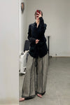 SWAYING/KNIT Crease Cocoon Wide Leg Pants SW22AW3B28 Grey PS51